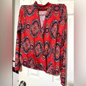 Vintage 1970s Paisley Print Women's Top